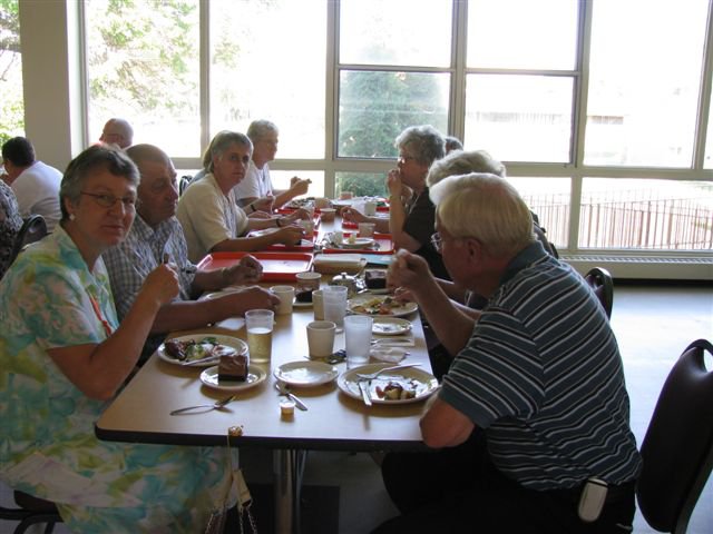 More visiting in the Dining Hall over supper